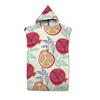 Fruit Kiwi Pomegranate Pattern Hooded Bath Towel Soft Microfiber Quick-Drying Beach Towel Adult Kid Outdoor Swimming Surf Poncho
