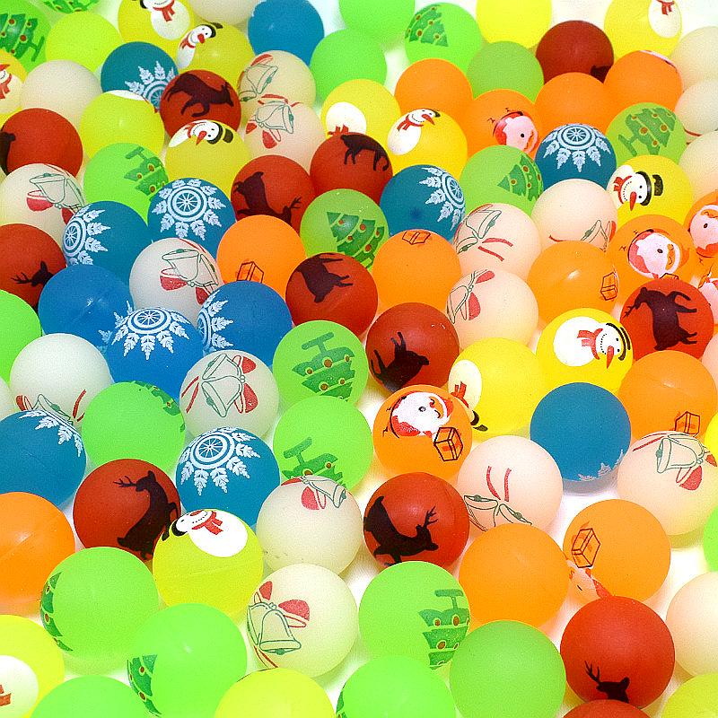 30MM No. 32 Luminous Magic Eye Rubber Bouncing Ball - Fluorescent Halloween Toy