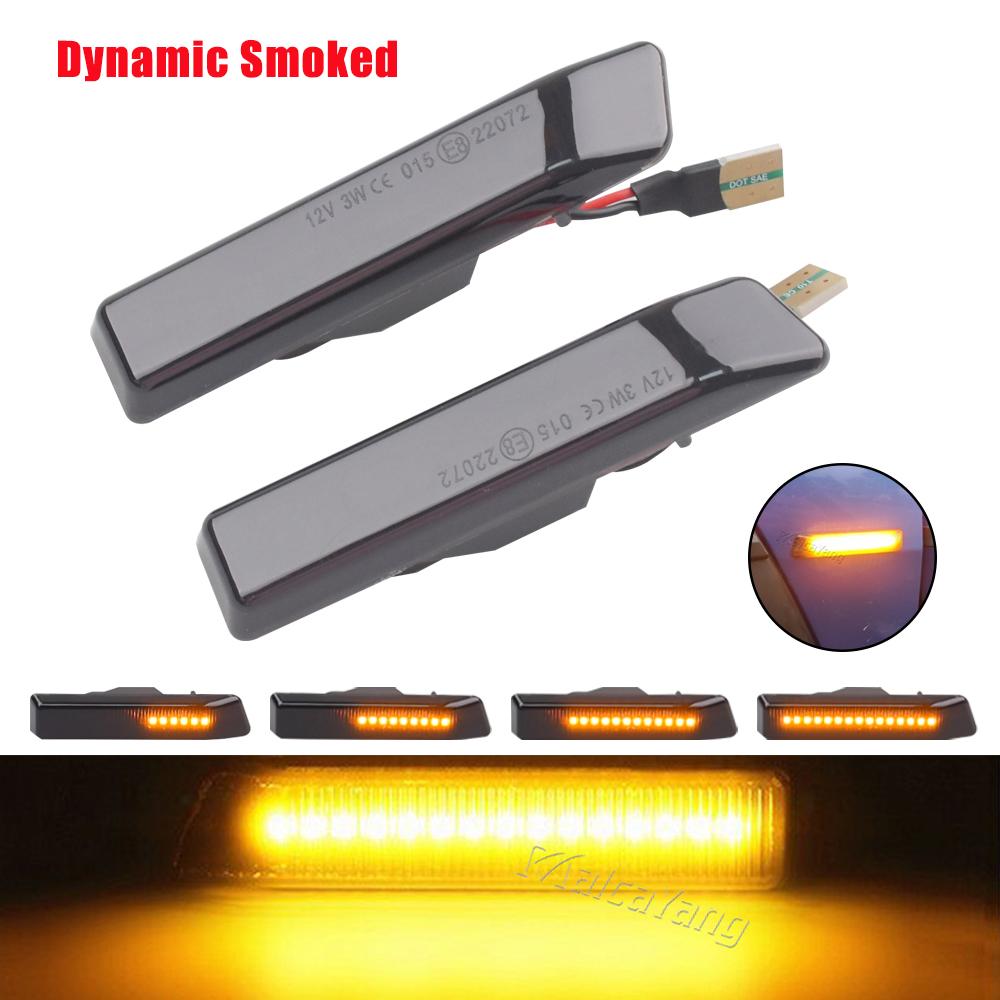 

LED Dynamic Turn Signal Light For BMW X5 E53 1999-2006 3 Series E36 Side Marker Flasher Flowing Water Blinker Flashing Light Dynamic Smoked