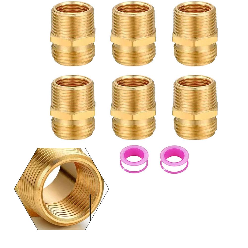 Connecteur de Plomberie Connecteur en Laiton Tuyauterie Flexible Nécessités Finition Dorée Minimisation des Fuites 1 2NPT Femelle Pour Tuyaux d'Arrosage