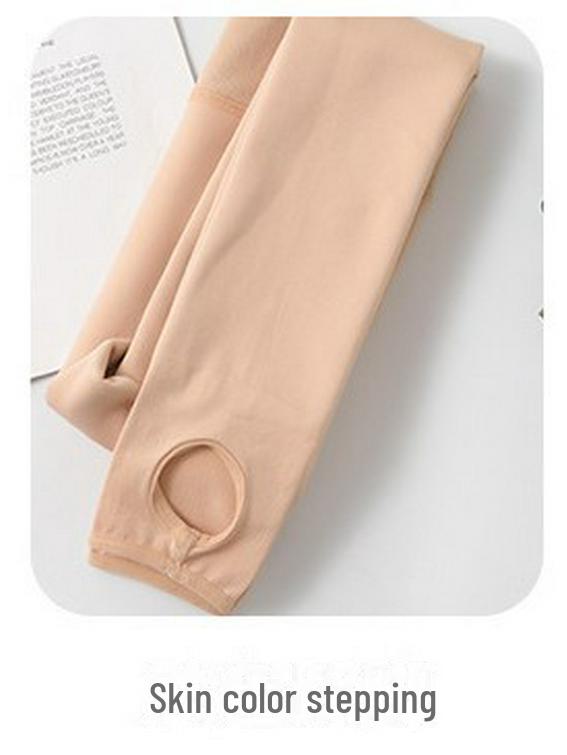 1600D Girls' Winter Dragon Claw Wool Pants & White Dance Socks Set