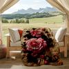 Custom Name Pink Floral Elegant Text. Flannel Fleece Blanket Cozy Warm Throw Blanket For Couch Bed Travel All Season Use
