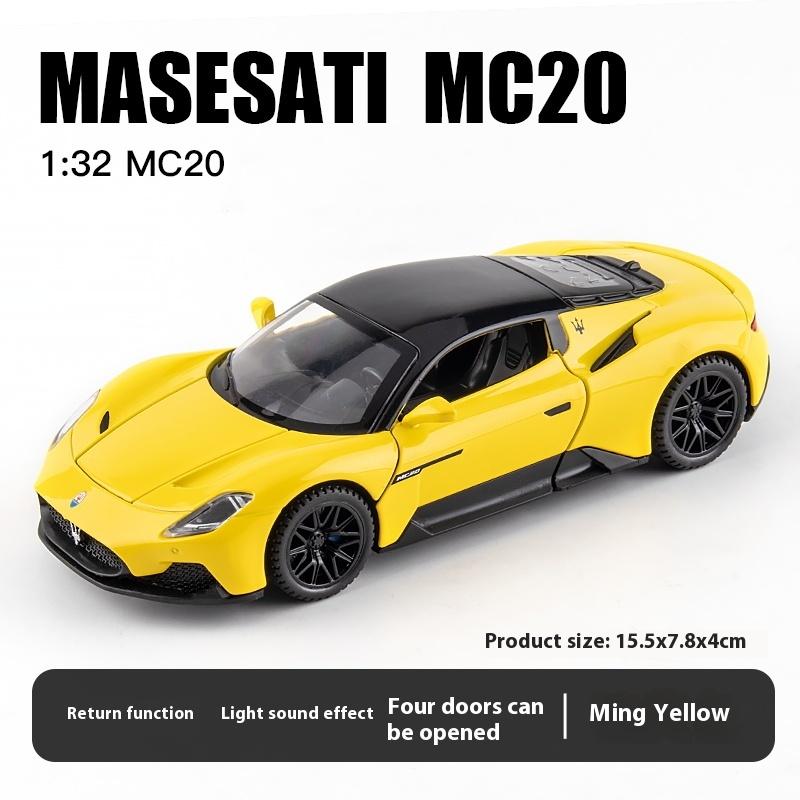1:32 Scale MC20 Alloy Car Model W/ LED Lights & Sound Effects - Collectible Racing Toy for Kids & Adults, Perfect Gift for Car