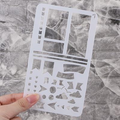 Bullet Journal Stencil 20pcs/set Plastic Planner Diary Decorating Supplies for Outdoor Traveling Camping Journals Decor