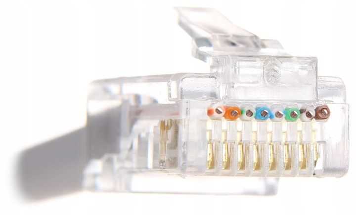 Wtyki Złącza Końcówki Przelotowe 5E Rj-45 Kabel Lan Utp Internetowy 100Szt