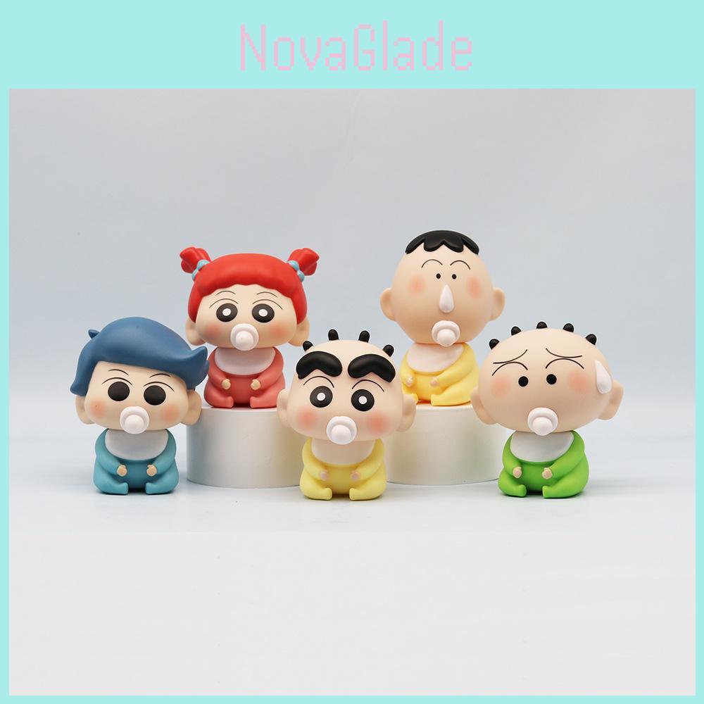 Entzückende PVC Shinchan Figur Q Version Niedliches Cartoon Anime Modell Sammlerstück Spielzeug