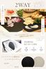 [Available at Cooking Schools with Reservations] Dishwasher-safe round cutting board with a frosted finish for superior cutting performance. [Twice th
