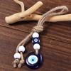 Amulet Car Ornaments Interior Accessories Evil Blue Eye Pendant Car Key Pendants Twine Drop Pendant