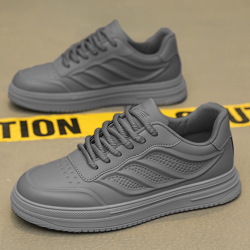 Autumn New Shoes for Men Leather Casual Shoes Fashion Breathable Flat Skateboard Shoes Youth Fashion Sneaker