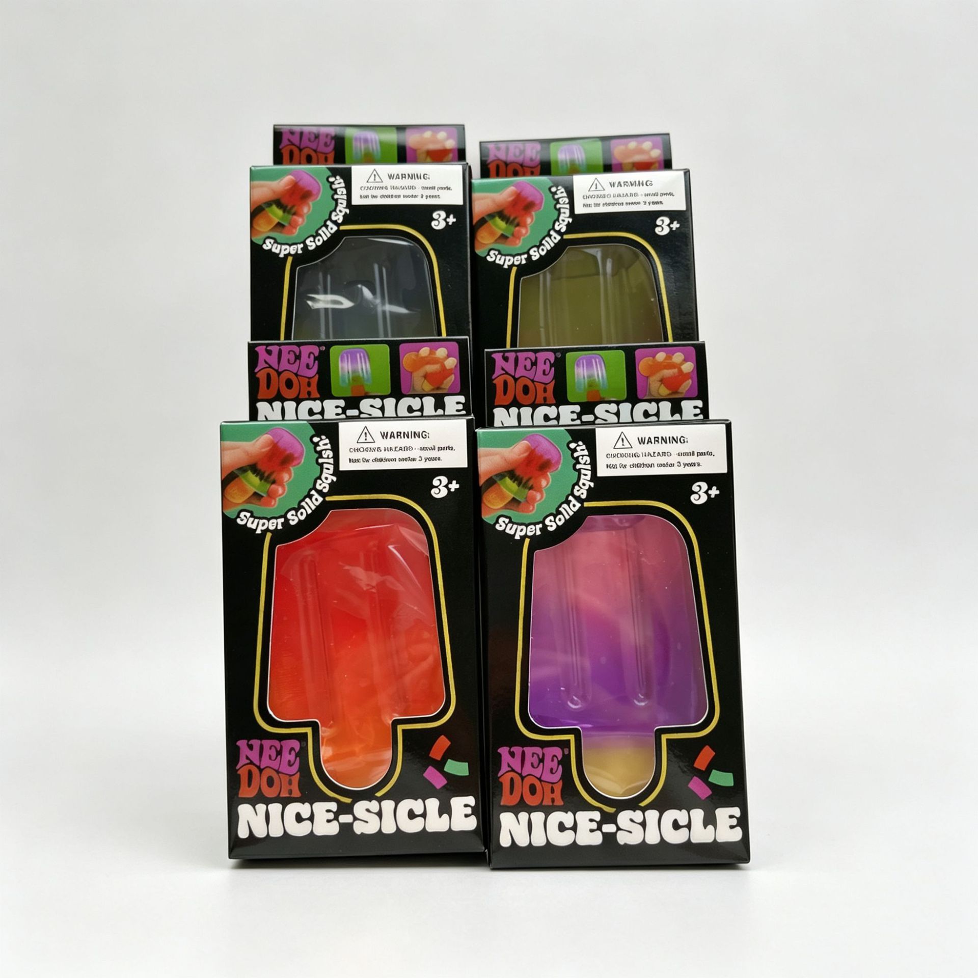 New Ice Cream Pinch Music Decompression Gradual Change Transparent Popsicle Toy Gift *2pcs