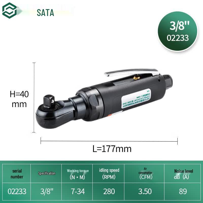 SATA High Torque Right Angle Air Ratchet Wrench