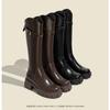 V-mouth Boots Women's 2025 Hundred Towers Autumn and Winter Velvet Heightened Thick-soled High Boots Thick-heeled Knight Women's Boots