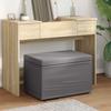 Stool Gray 61 X 41 X 40 Cm Faux Leather and Engineered Wood