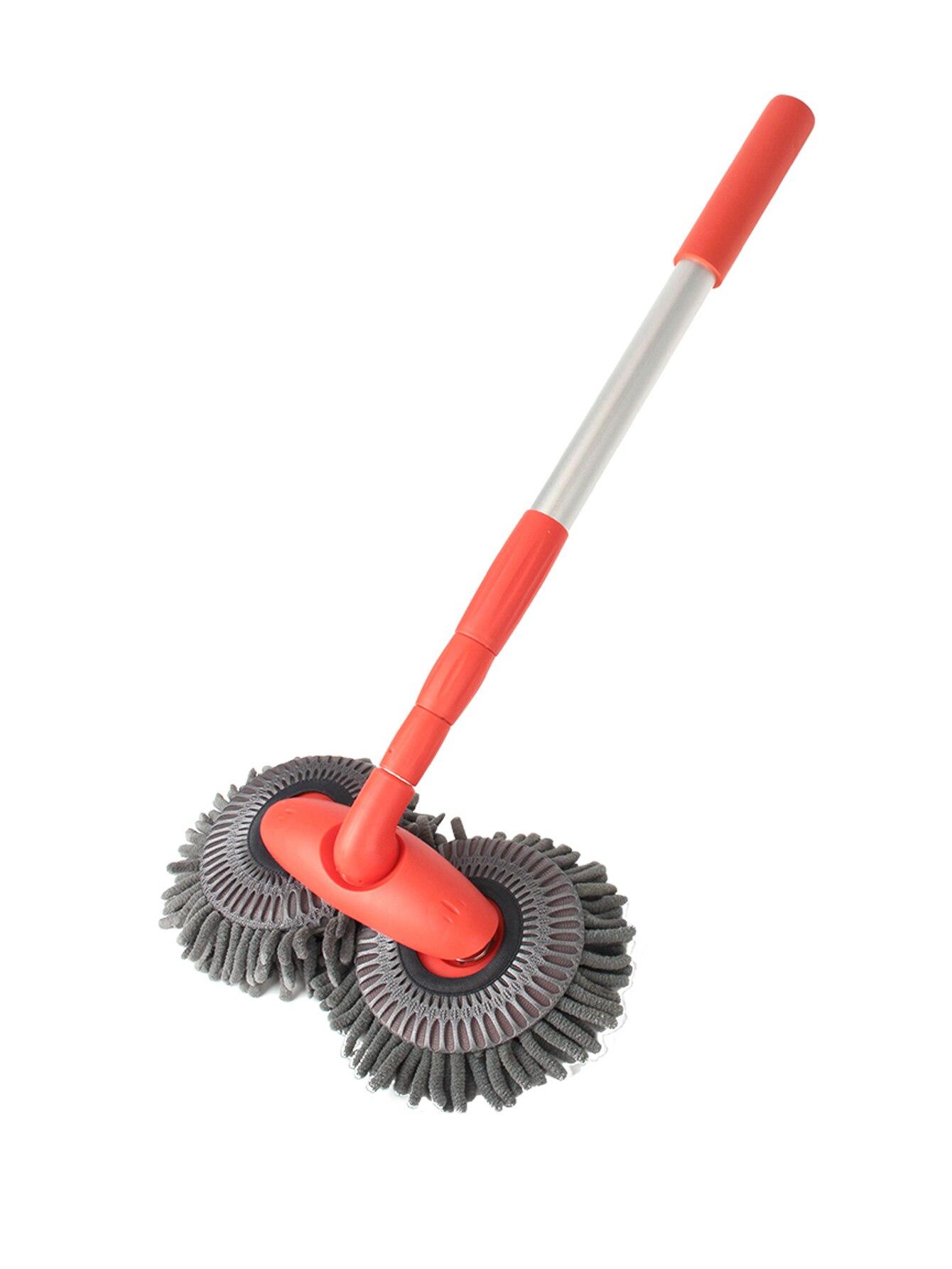 

Обертова швабра для миття автомобіля Трисекційна телескопічна для даху вікна Подвійна щітка для голови Догляд Миття Інструменти для чищення Автоаксесуари