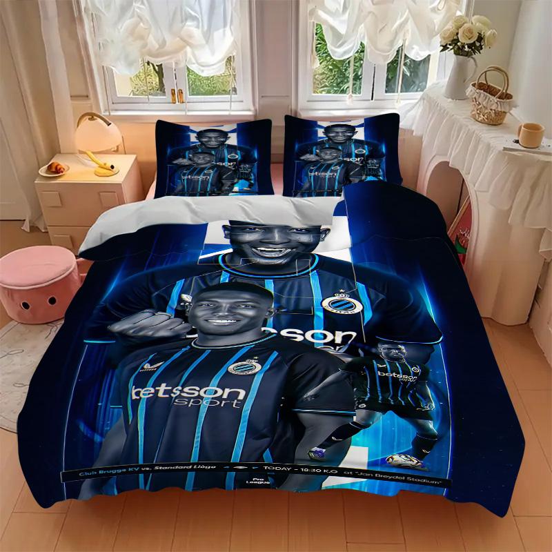 Brugge Fc Team Spirit Print 3Pcs Bedding Setduvet Cover With 2 Bedropillowcase Home Birthday Gift