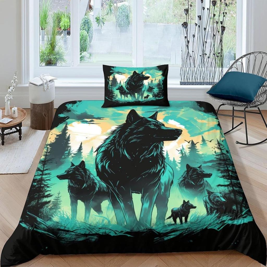 3D Printed Premium Oil Painting Dolphin Duvet Bedding Set, Children's Adult Bedding Set, Zipper with Pillowcase Bed Set, Double
