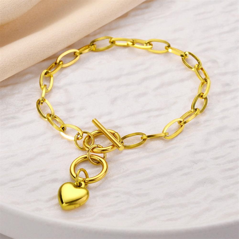 Korean Titanium Steel Four-Leaf Clover Bracelet - Women's Fashion, Versatile & Non-Fading Jewelry