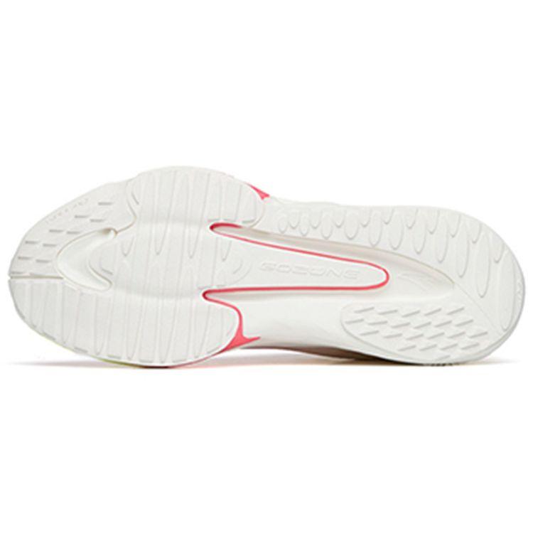 Anta Rocket Shoes Durable Non-Slip Low-Top Running Shoes Women Running Shoes White Pink Green 122225587-2