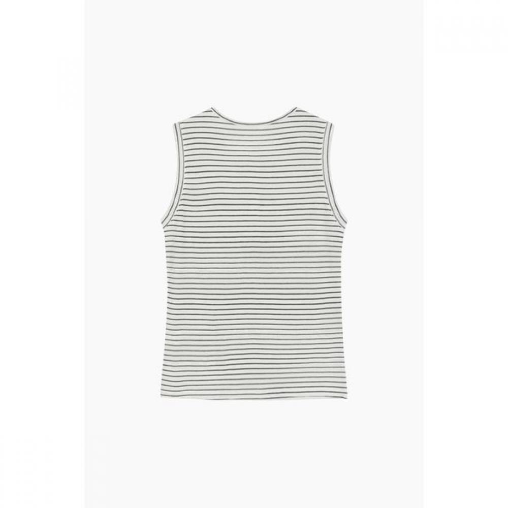 Benetton Half Button Stripe Sleeveless Bats94541