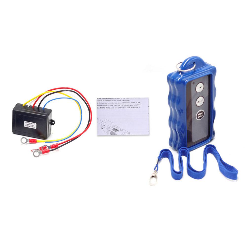 Wireless Winch Remote Control Kit 12V 24V with 434 MHz Receiver for For trucks SUVs UTVs and ATVs Drop Resistant Material