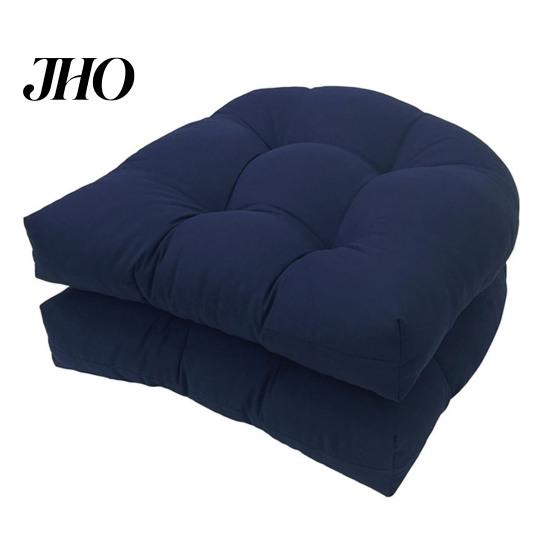 Tufted Outdoor Cushion 2 Pcs Chair Cushions Waterproof U-Shaped Overstuffed Seat Thick Cotton Filling Easy Comfortable To Clean Patio for Living Room