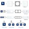 BSEED Wifi 1/2/3Gang Touch Smart Switches Function Parts Tuya Smart Life App Compatible EU Socket Glass Front Panels Spare Parts