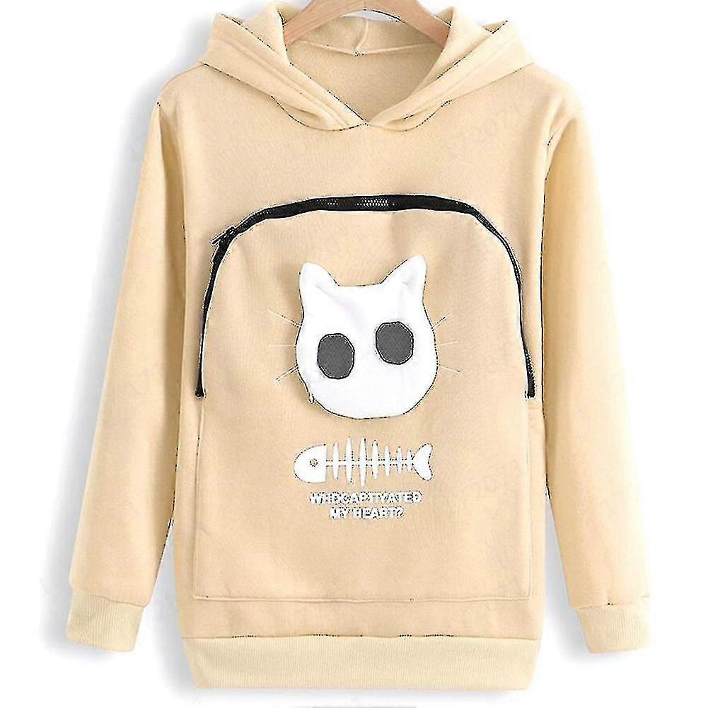 Sweatshirt Cat Lovers Hoodie Kangaroo Dog Pet Paw Pullovers Cuddle Pouch Sweatshirt Pocket Animal Ear Hooded -ych