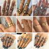 Trendy New Bohemian Women's Rings Set Vintage Antique Color Laides Retro Fingers Accessories Anillos Mujer Retro Bague Femme