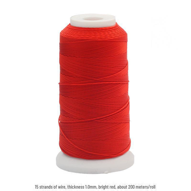 Handgefertigtes rotes geflochtenes Seilarmband mit chinesischem Jadeknoten