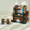 Mediterranean Wooden Retro Treasure Box Three Piece Set Decoration Display Window Display Pirate Style Decoration Storage Box