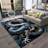 Japanese Dragon Wave Print Large Carpet Anti Slip Washable Floor Rug for Living Room Bedroom Home Decor