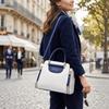 Fashion PU Women Bag Elegant Hit Color Handheld Bag Large Capacity Shoulder Bag All-Match