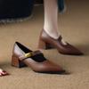83656-3 Spring and summer popular versatile light mouth shoes retro single shoes fashion pointed temperament high heels women's shoes