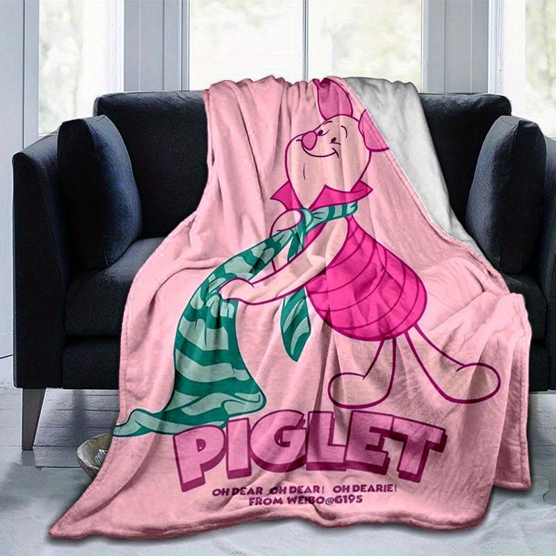 1pc Piglet's Blanket Cozy Throw for Home Decor, Couch Cover, Outdoor Use, Gift Idea, Flannel Blanket Perfect for Bedroom, Living Room, Travel