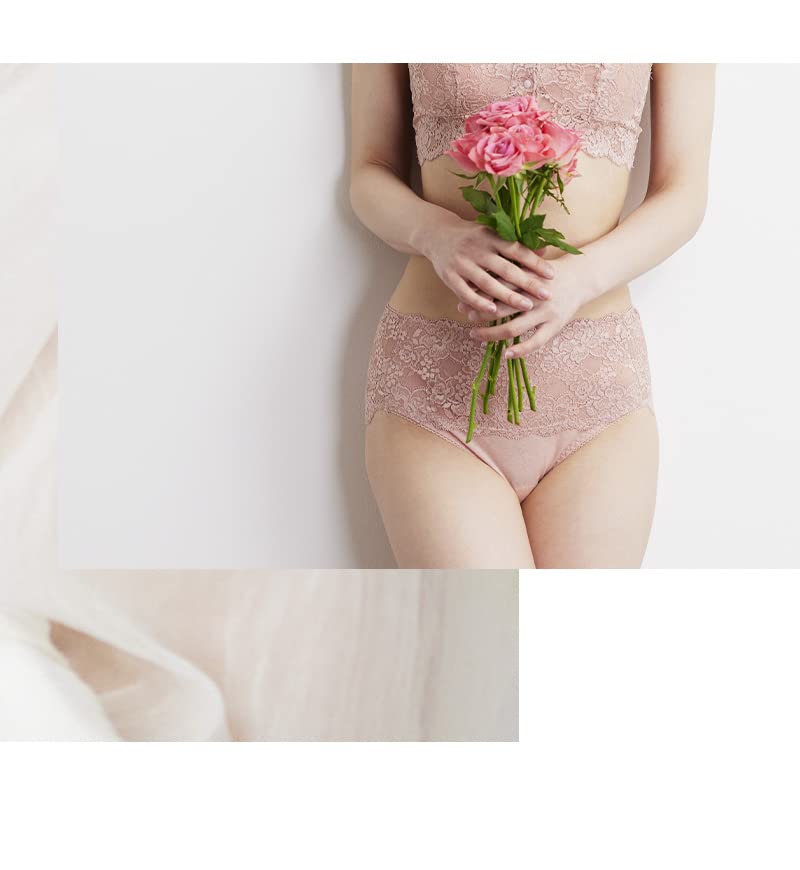 MY Cotton Lace Regular 2 Colors Beige [KISS LIFE] Shorts, Women's Shorts, 100% Cotton, Underwear, Breathable, Stretchy, Fit, (S, Pink) (kml170103b1)