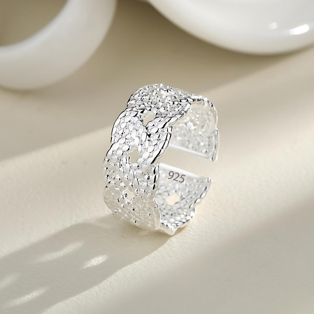 925 Silver Rings for Women Couple Minimalist Handmade Simple Blue Stone Star Ring Party Jewelry Gift Prevent Allergy