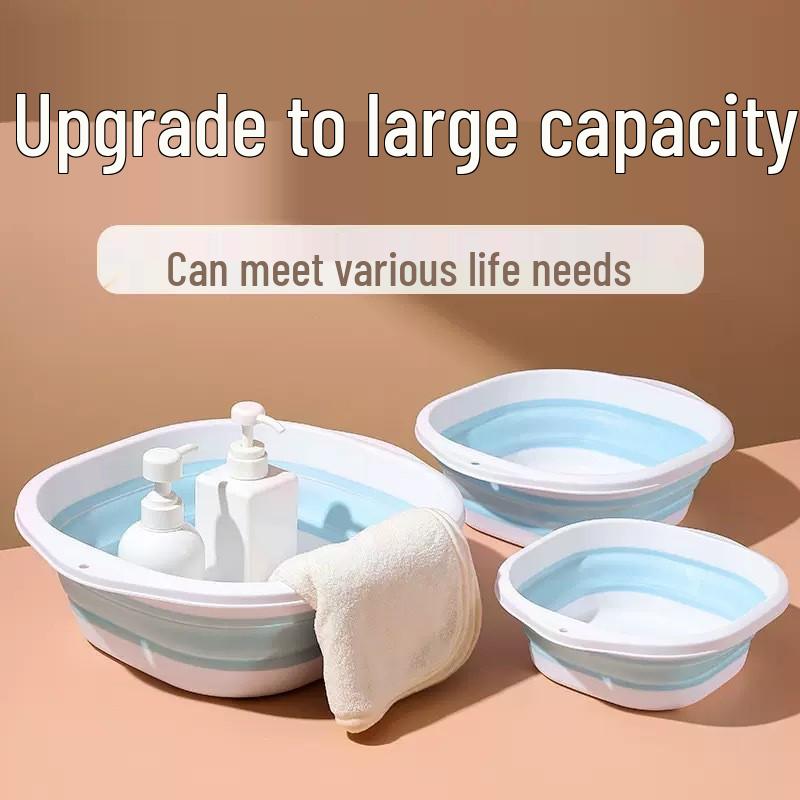 Foldable Portable Newborn Baby Washing Basin - Thickened, Large, Travel-Friendly, and Plastic