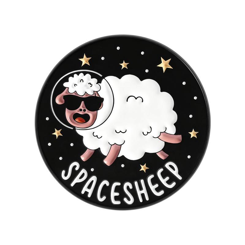 

Sheep Puns Enamel Pins Fun Spaceship Friendship Sushi Brooches Lapel Badges Cartoon Animal Jewelry Gift for Friends