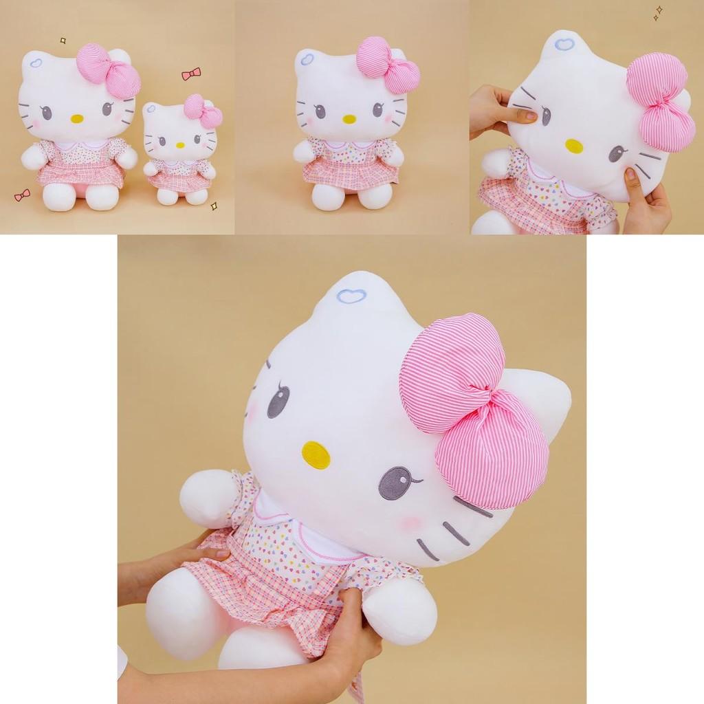 Cute Striped Bow Dress Plush Toy Doll For Kids And Collectors