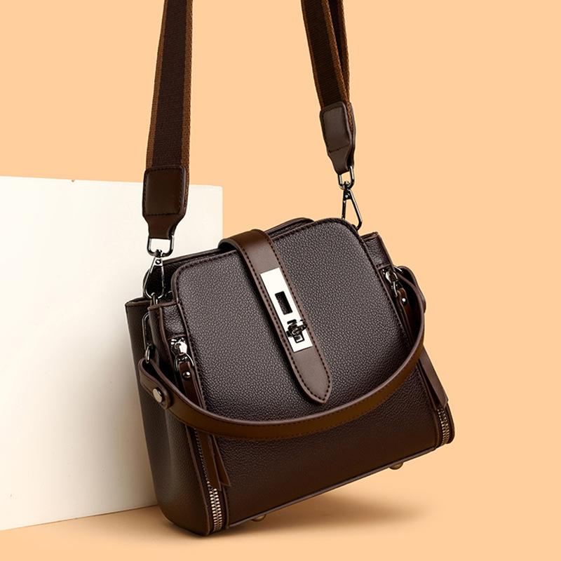 High-end, Stylish Single-shoulder Bag for Women, Soft Leather Bucket Bag, Large-capacity Handbag