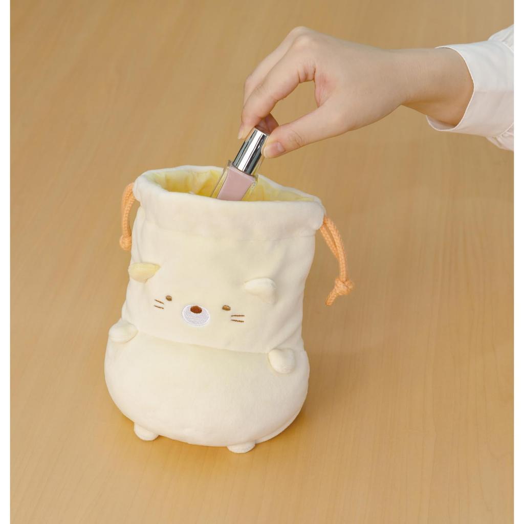 Sumikkogurashi Pom Poko Kyom Plüsch Kordelzugbeutel Katze CA44904 San-X