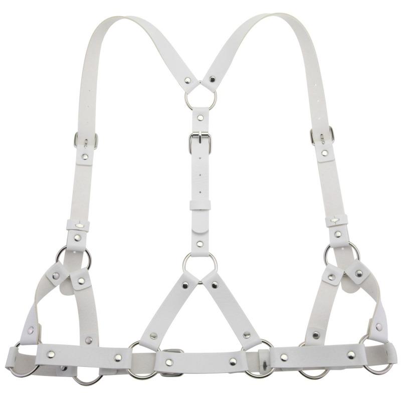 Cool Punk Slim Fit Adjustment Bondage Versatile Waist Suspender Performance Jindian Circle Double Buckle Strap Shoulder Strap