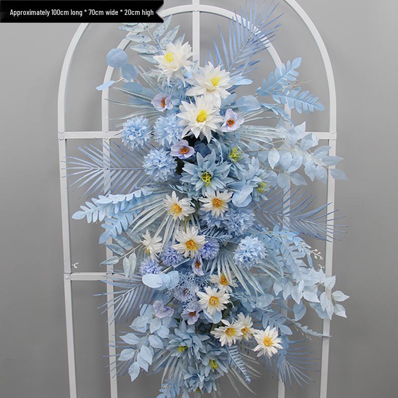 Blumen Kunstseide Blumenstreifen Set: Lange Hängegang-Anordnung & Hochzeitsaal-Dekor