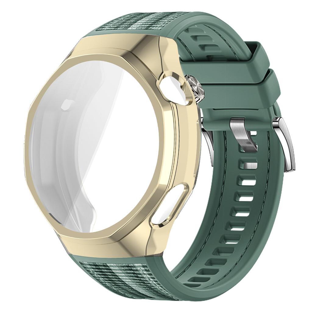 TPU Soft Case+Silicone Sport Woven Bracelet Band With TPU Protector Bumper Shell Cover For Huawei GT6 Pro 46mm