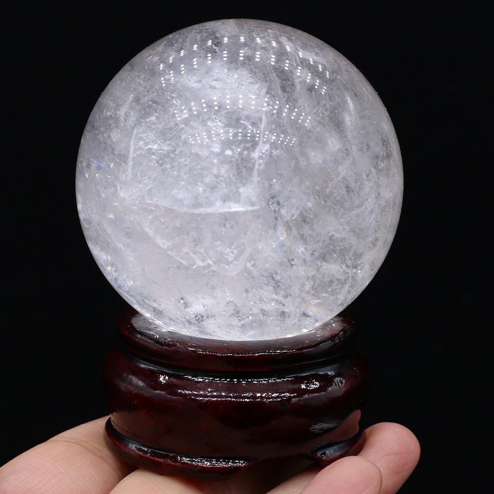 Cristalli Naturali Curativi Di Alta Qualà Calce Bianca Arcobaleno Sfera Sfera Decorazioni Per La Casa Reiki Lucido Decorazione Della Stanza Regalo Energetico - Foto 9
