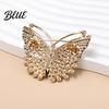 Butterfly Lapel Pin Brooch Pin 3D Design with Sparkling Rhinestones