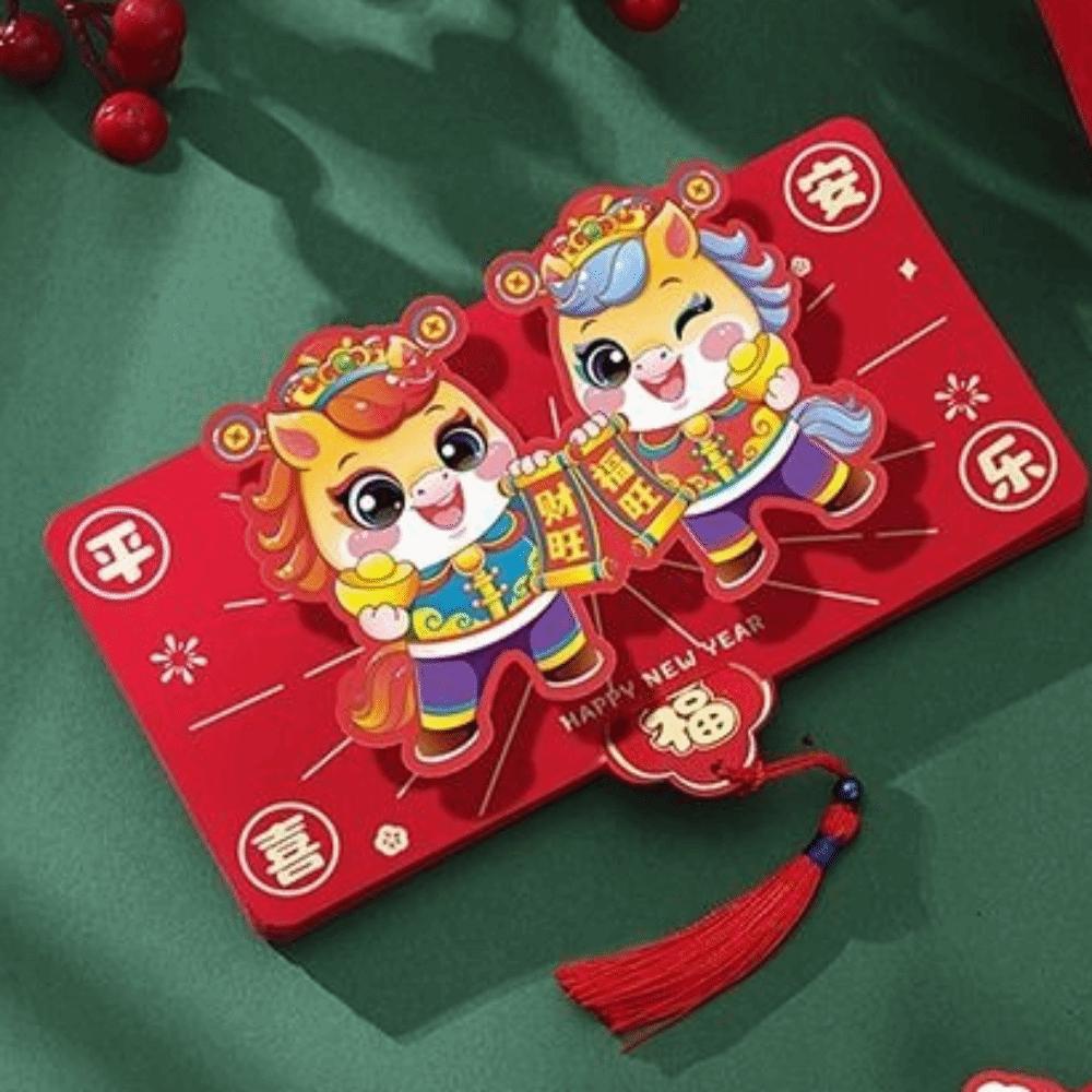 Traditional New Year Money Packet Cartoon Pattern Lucky Money Pocket  Chinese New Year