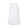 LANCY Flowy A-Line Pleated Mesh Midi Skirt