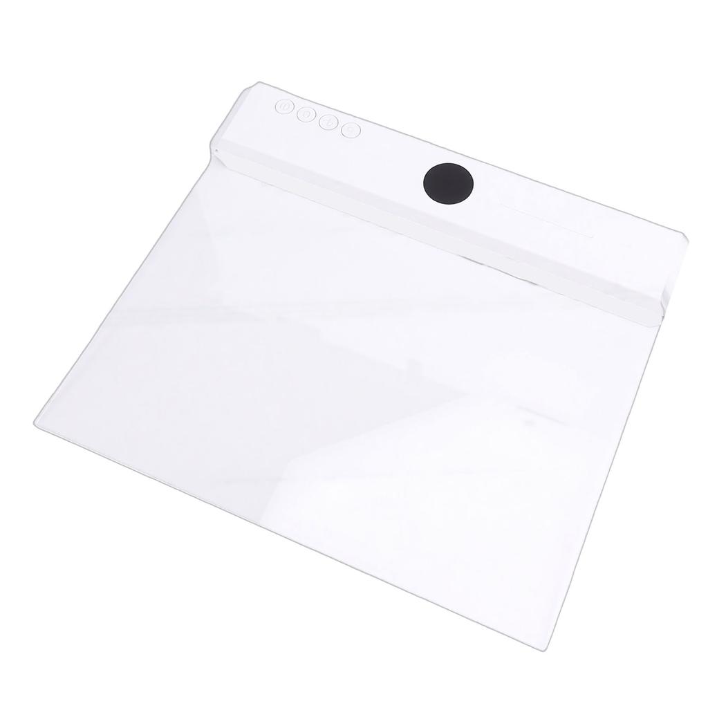 Luz de Leitura Plana LED 3W 3 Temperaturas de Cor Dimerizável Contínuo Painel Transparente Luminária de Placa com Temporizador para Leitura Noturna