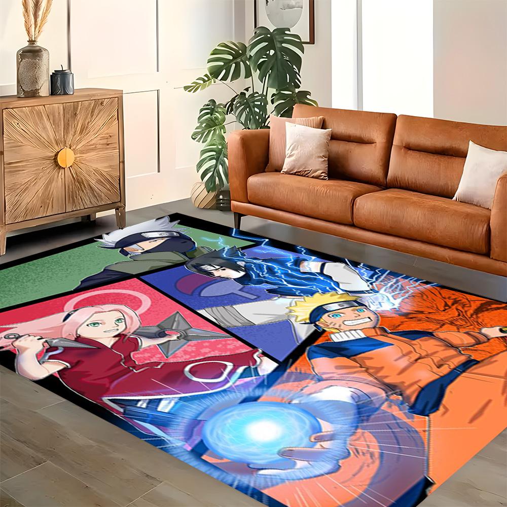 Naruto Team Seven Adventure rug for living rooms, bedrooms, home décor, and as gifts.